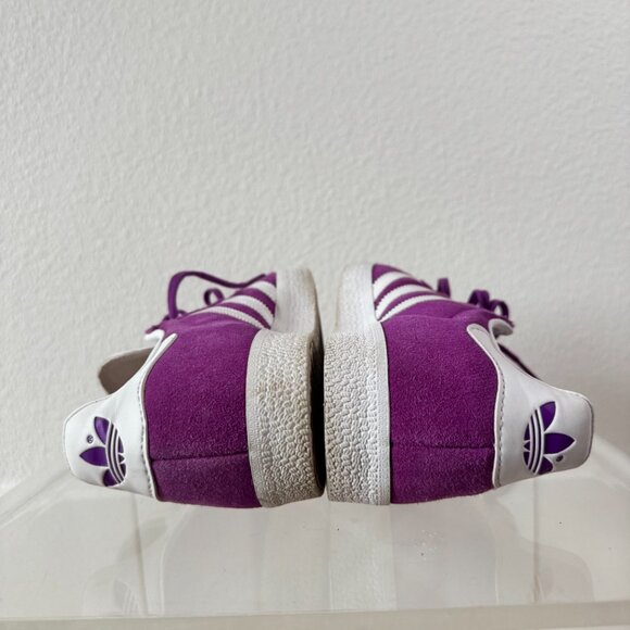 🔥 Adidas Gazelle Shock Purple Suede Women’s 6.5 Iconic Retro Streetwear Sneaker - Picture 9 of 13